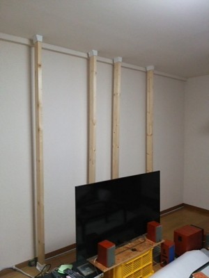 DSC 0099 300x400 大型液晶テレビを壁掛けにDIY　アイテムはWAKAI ディアウォール　その1