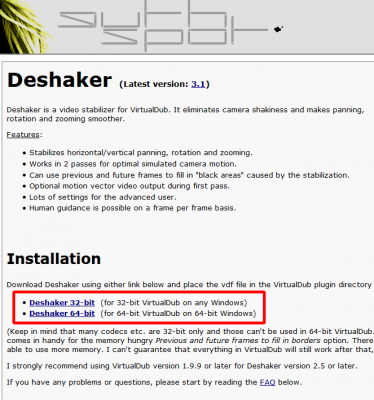VirtualDub 03 374x400 動画の手振れをPCで簡単に補正する方法　導入ソフトはVirtualDub（バーチャルダブ）