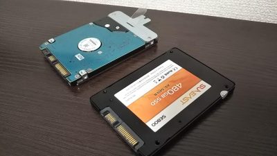 DSC 0098 2 400x225 【TOSHIBA dynabook T451】スピードアップのメンテナンス5　SSD 換装