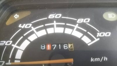 DSC 0053 400x225 ホンダ（HONDA）スペイシー100　2018年の走行距離は81,716km