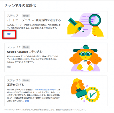 YouTube チャンネルの収益化 申し込み方法(申請手順)と収益化開始までの流れ 1105 03 400x395 YouTube チャンネルの収益化 申し込み方法(申請手順)と収益化開始までの流れ