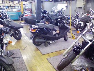 2008 12 16 01s ホンダ スペイシー100 オイル交換2008冬　エアクリもついでに