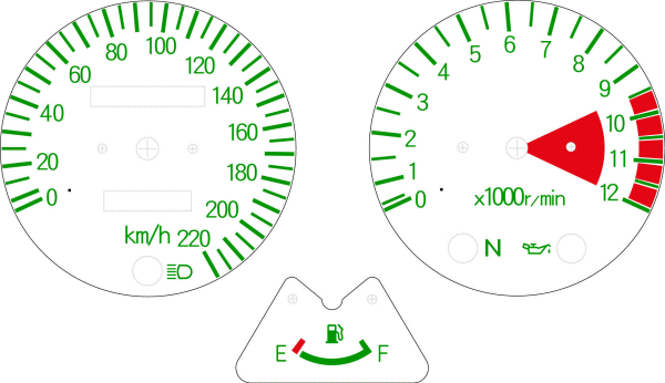 国内仕様 180km/h　タイプ１　カスタム（改）　GREEN