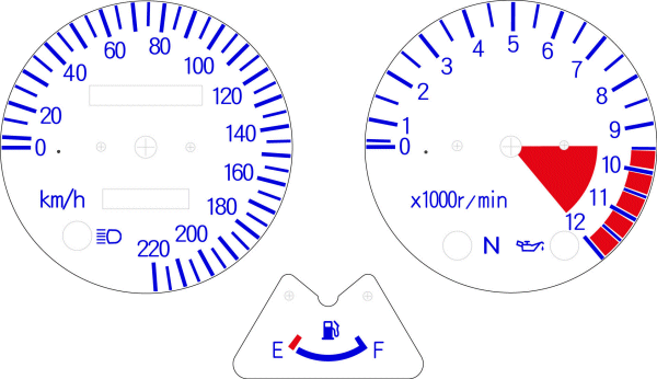 国内仕様 180km/h　タイプ2　カスタム（改）　BLUE