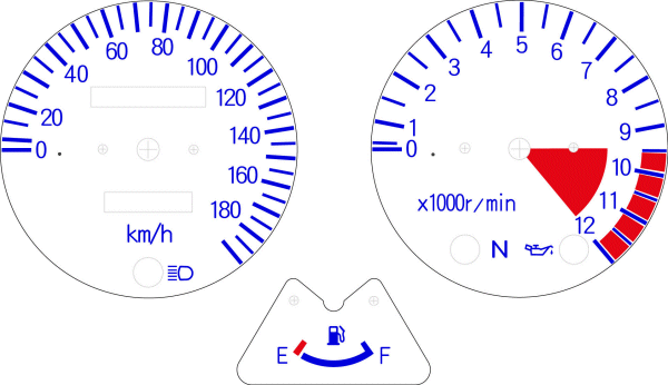 国内仕様 180km/h　タイプ2　スタンダード）　BLUE