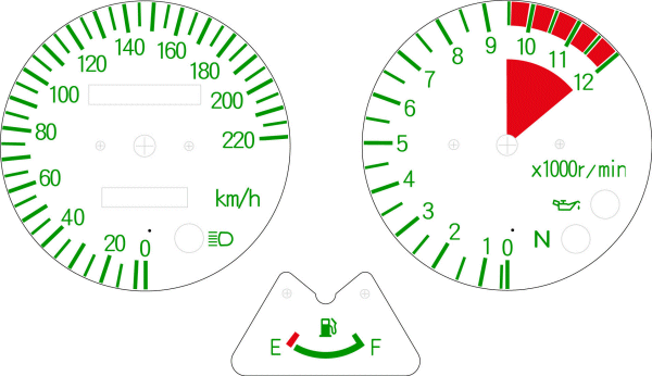 国内仕様 180km/h　タイプ3　カスタム（改）　GREEN