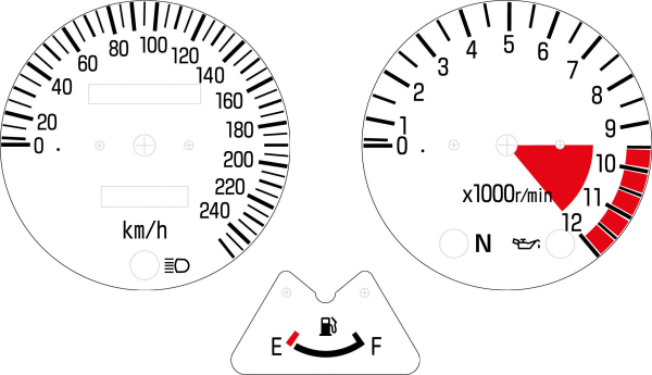 逆車仕様 240km/h　タイプ2　スタンダード　BLACK