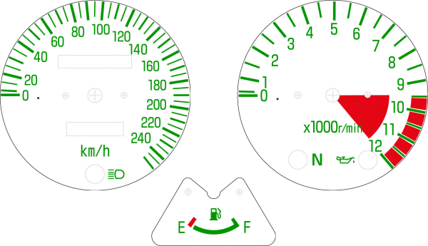 逆車仕様 240km/h　タイプ2　スタンダード　GREEN